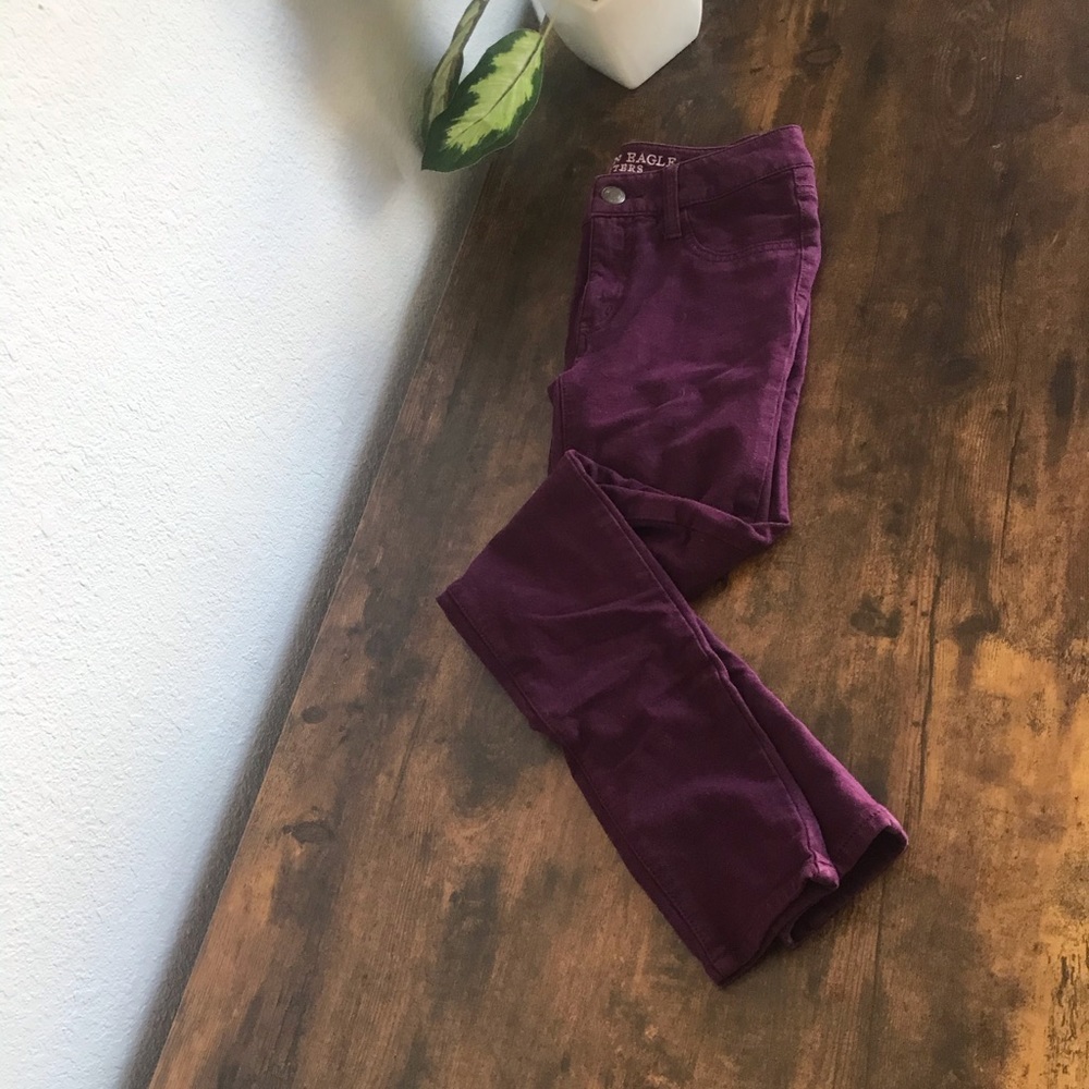 American Eagle Purple Super Stretch Jeggings